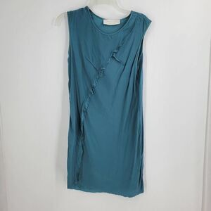 JEREMY LAING womens aquamarine sleeveless shift pull over dress